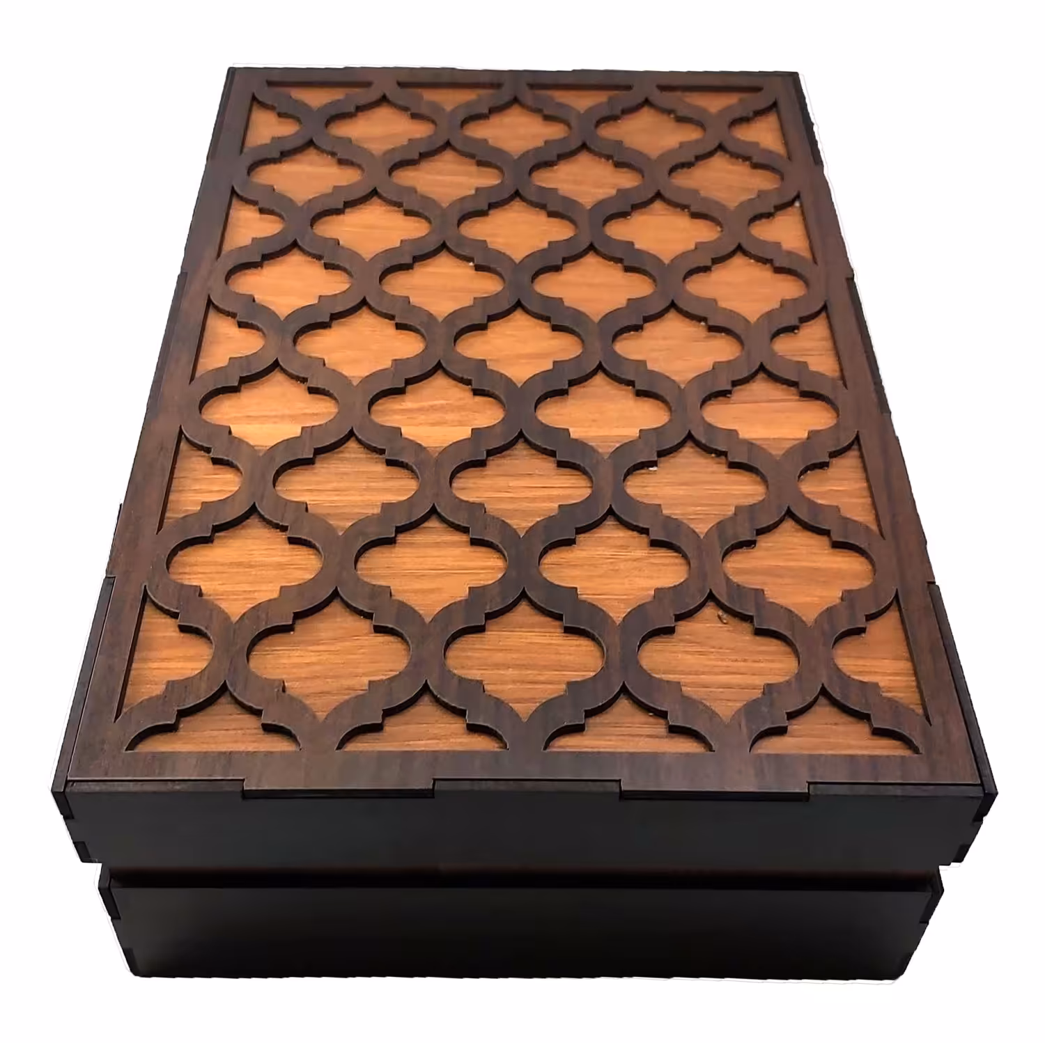  جعبه چای کیسه ای مدل اسلیمی  به همراه  6 عددزیر لیوانی کد 163