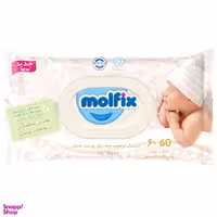 دستمال مرطوب مولفیکس مدل Sensitive بسته 60 عددی