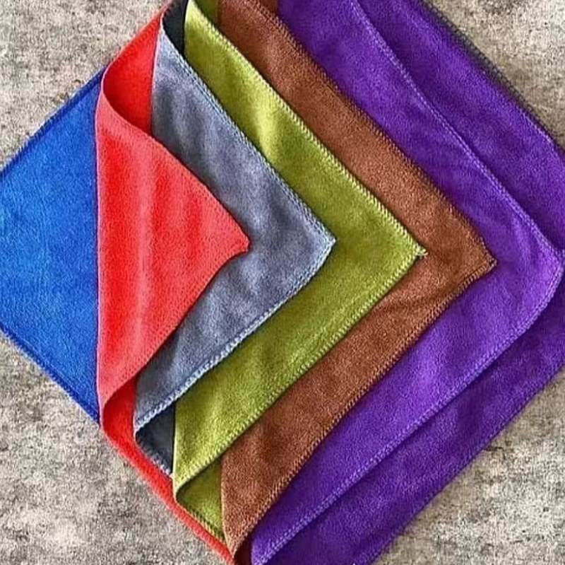 دستمال های میکرو فایبر  قدرت جذب بسیار بالا ابعاد 40 در 40 وم در برابر شستشو مکر