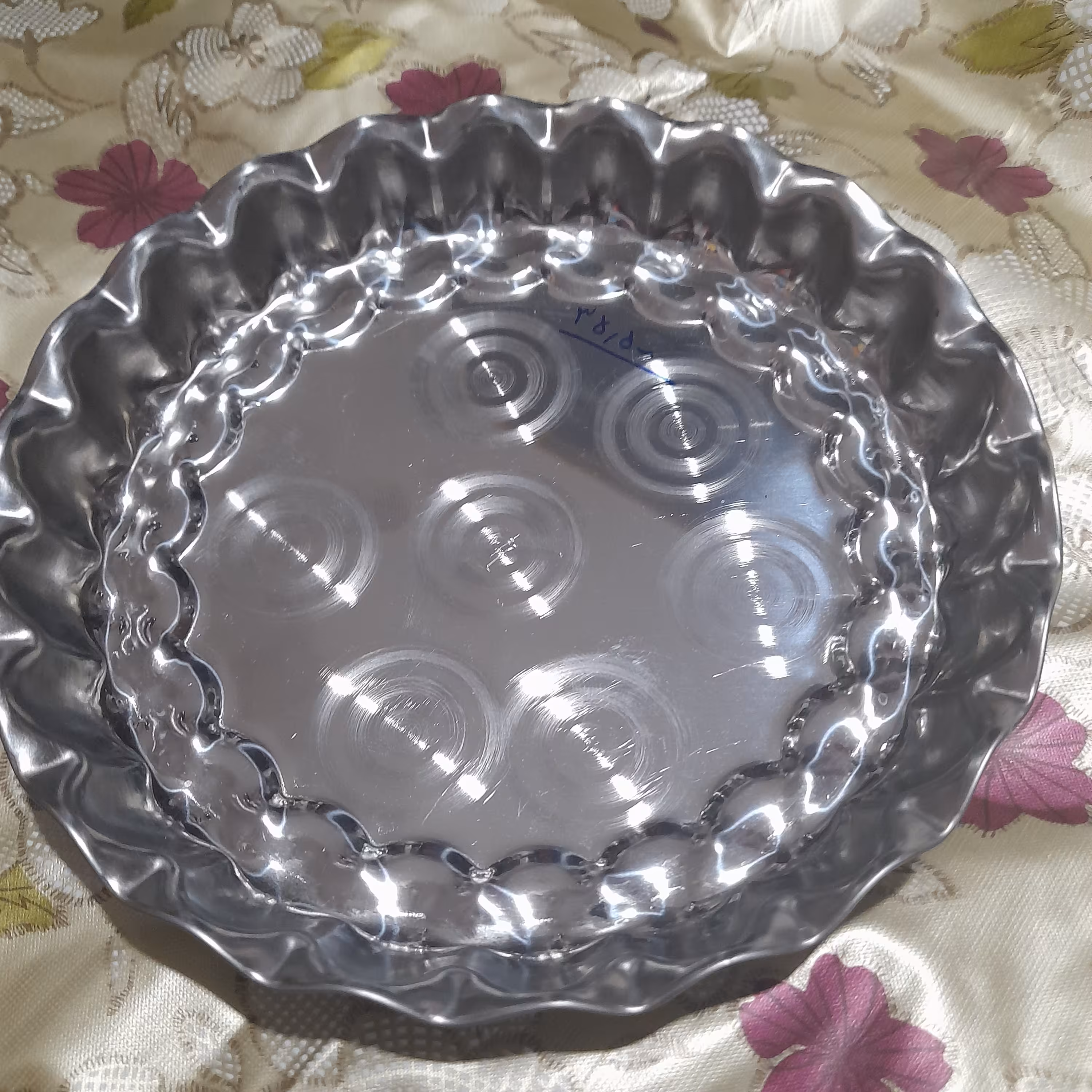 سینی گرد استیل کنگره ای