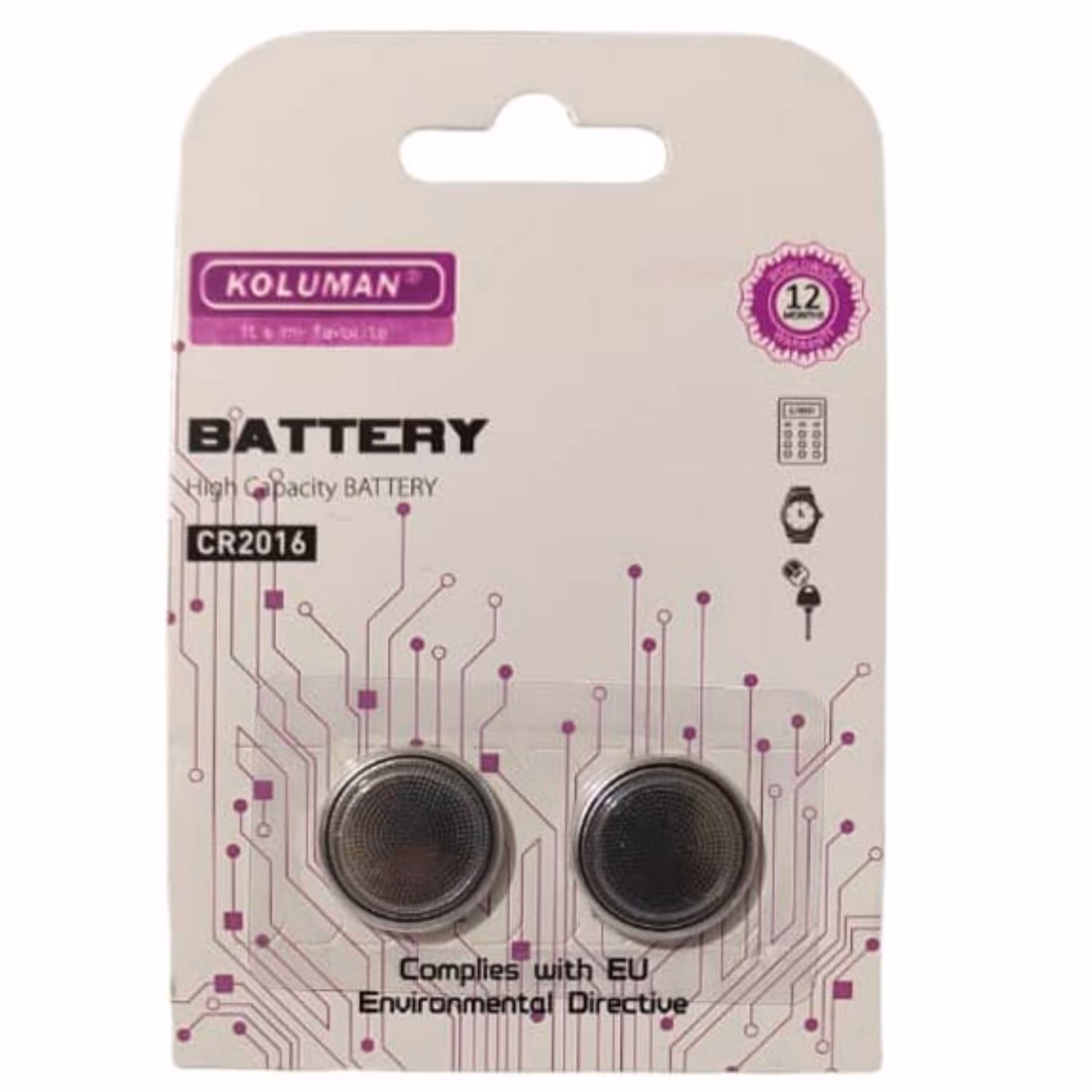 باتری سکه ای کملیون CR 2016 بسته دوتایی