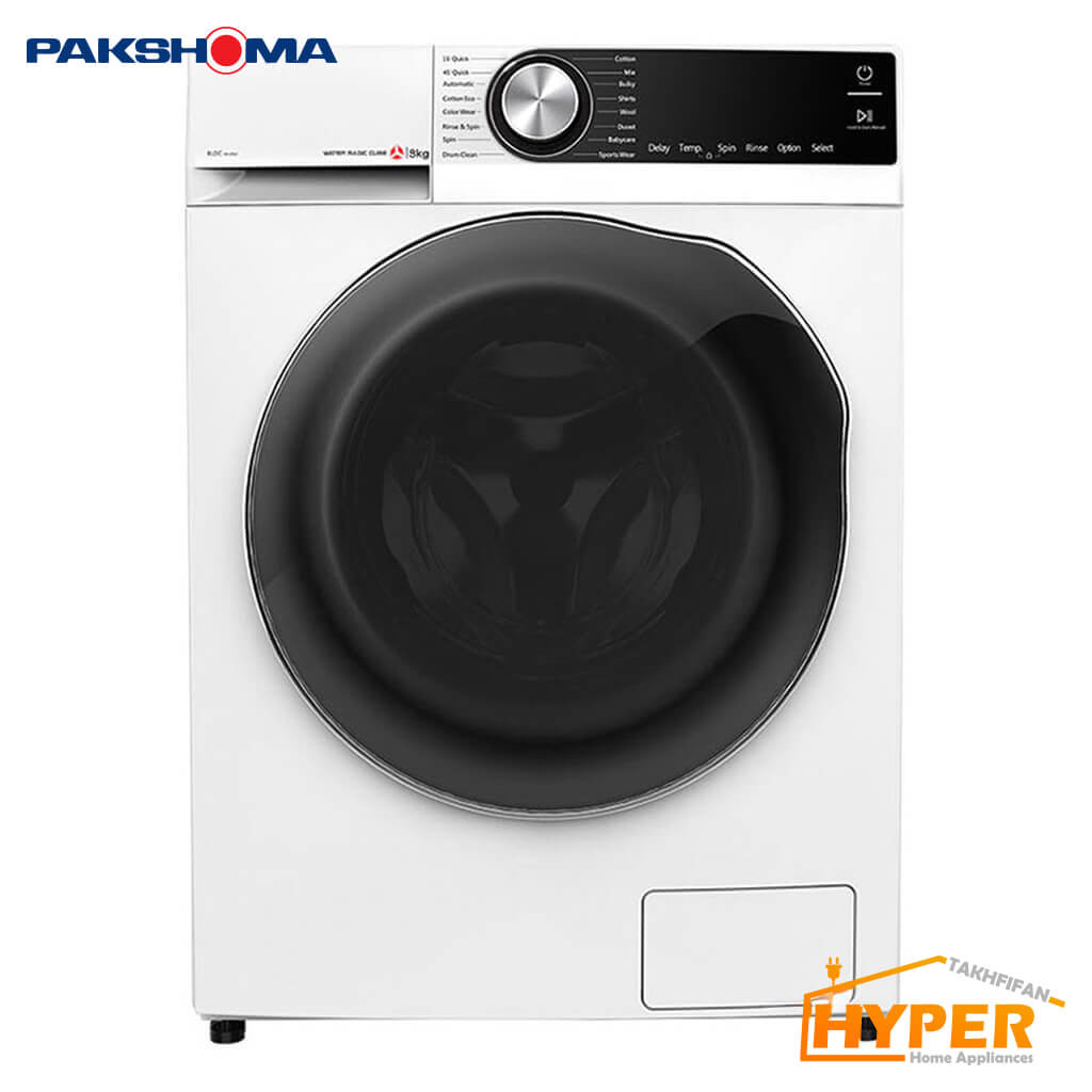 ماشین لباسشویی پاکشوما BWF-40107 WT سفید 9 کیلویی