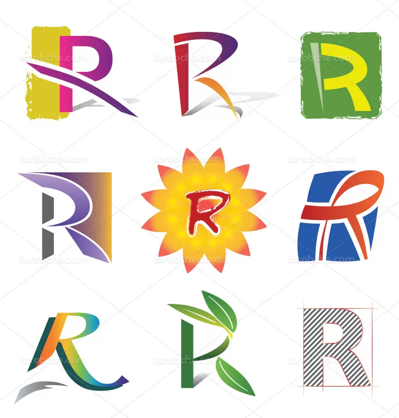 لوگوی حرف R | گرافیک با طعم تربچه