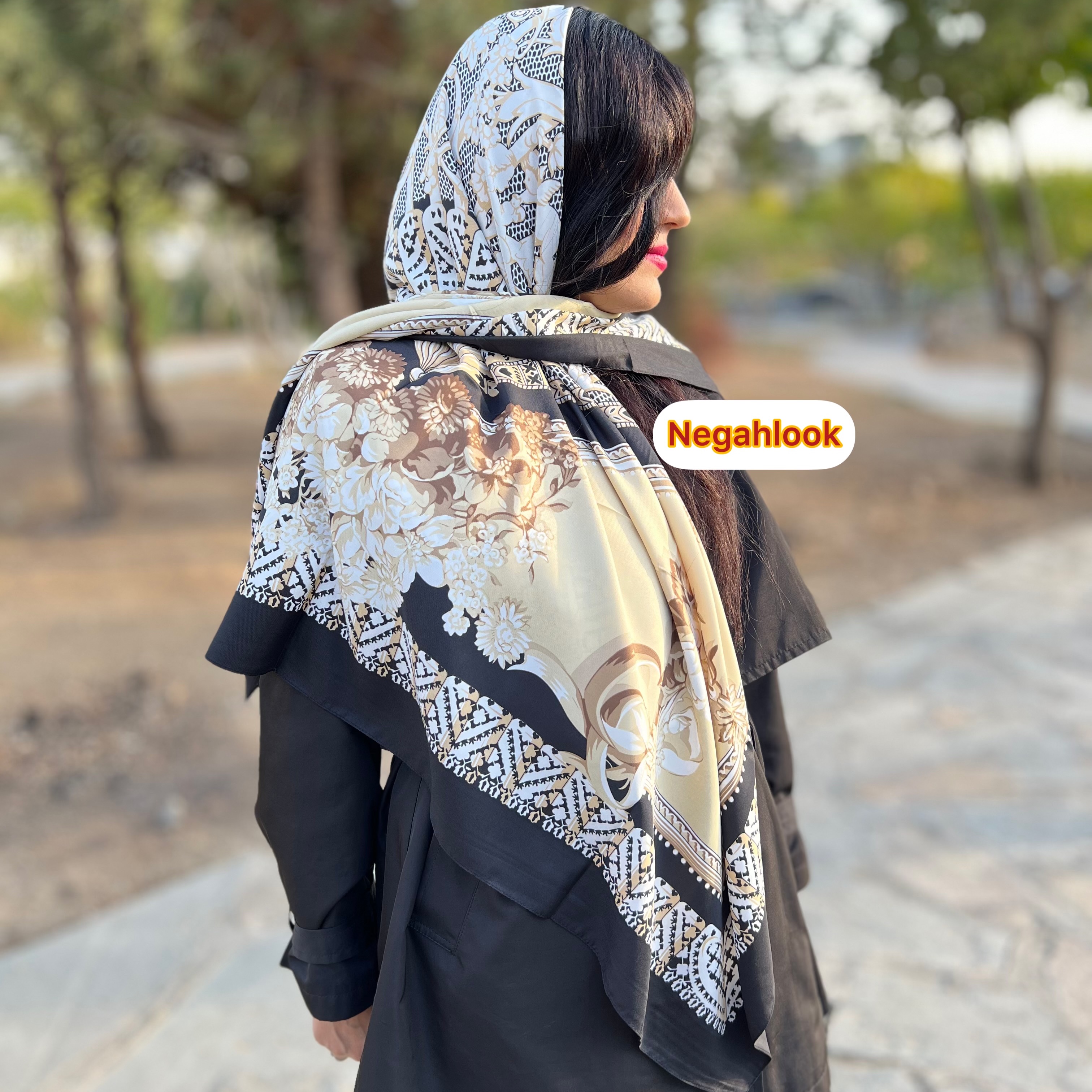 روسری ابریشم توییل مجلسی قواره 140