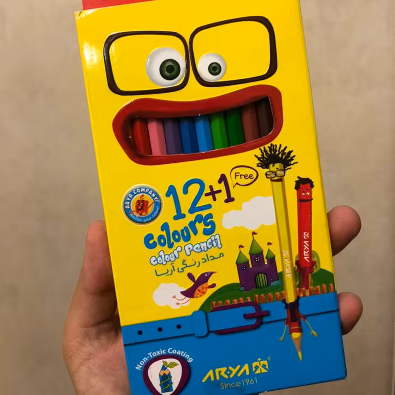 مدادرنگی 12 رنگ به علاوه یک رنگ هدیه آریا