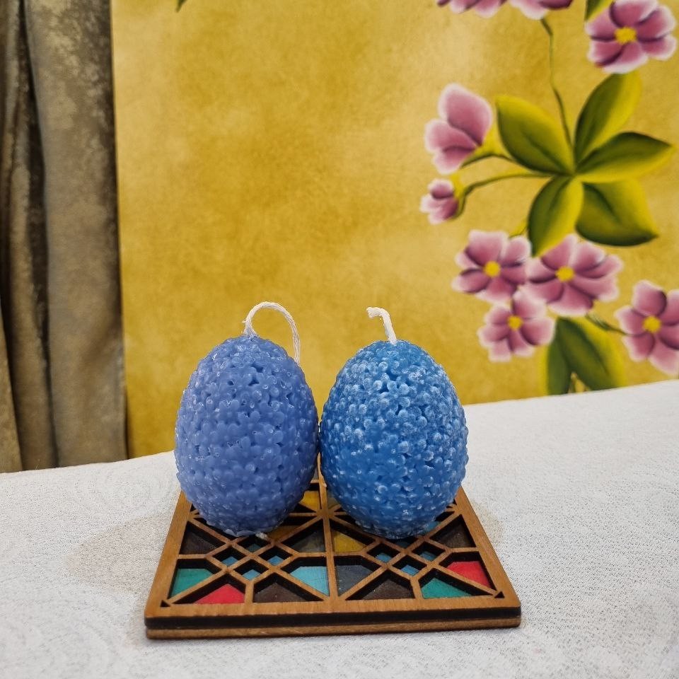 شمع تخم مرغ گل گلی