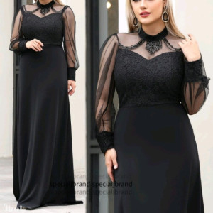 پیراهن شب زنانه دانتل مدل ماکسی مجلسی