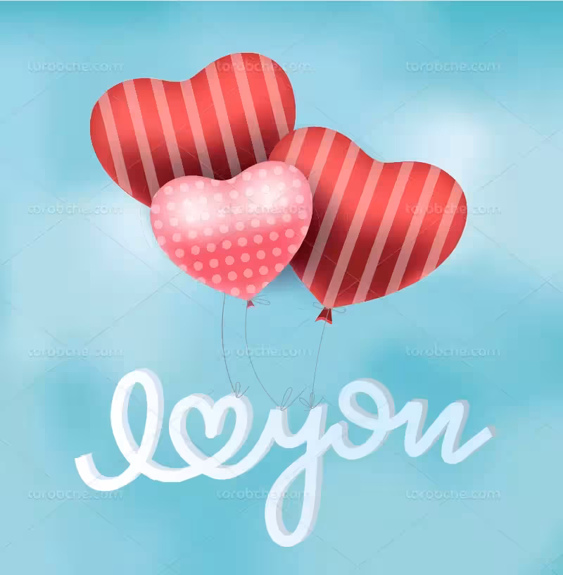 وکتور قلب صورتی و قرمز | گرافیک با طعم تربچه