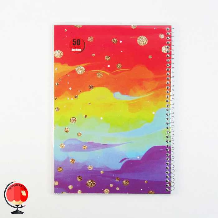 دفتر مشق 50 برگ سیمی مجلد طرح آسمان آپادانا