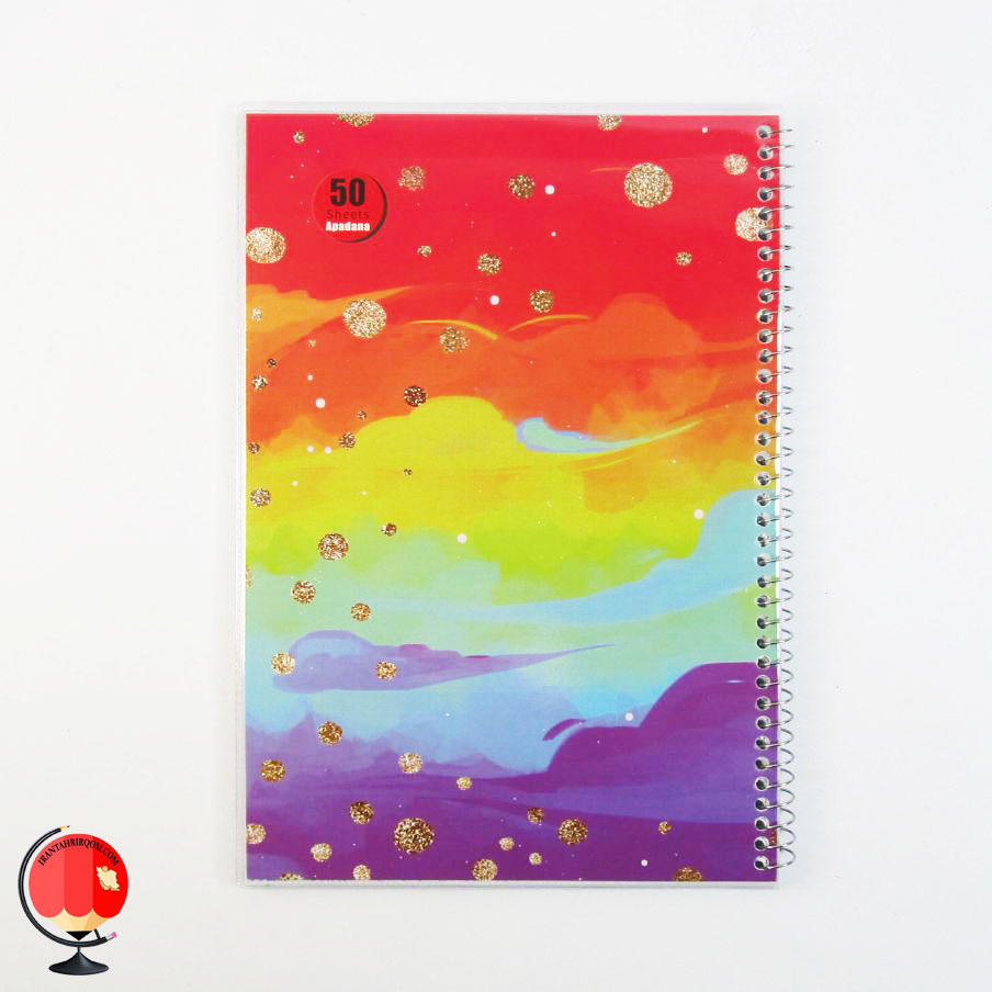 دفتر مشق 50 برگ سیمی مجلد طرح آسمان آپادانا