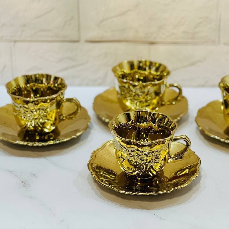 فنجان نعلبکی طلایی آتیلا pvd