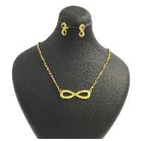 نیم ست طرح بی نهایت استیل رنگ ثابت ضد حساسیت شیک و زیبا