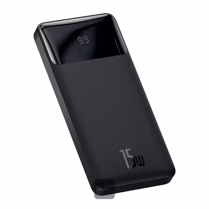پاوربانک شارژ سریع بی‌سیم باسئوس مدل Baseus Bipow Display PB 10K 15W OE