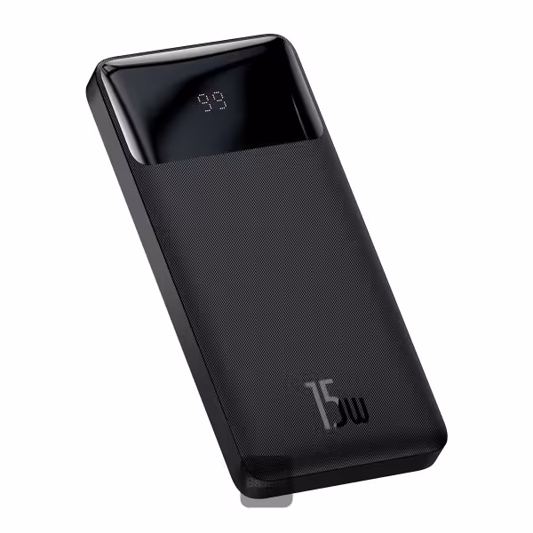 پاوربانک شارژ سریع بی‌سیم باسئوس مدل Baseus Bipow Display PB 10K 15W OE