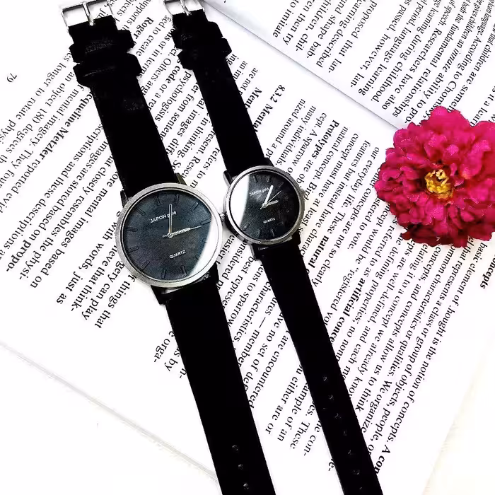 ست ساعت مردانه زنانه ژاپن گلد کیفیت قوی