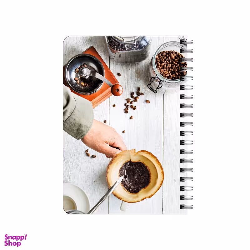 دفترچه یادداشت 80 برگ بامبیلیپ مدل چوبی طرح قهوه کد 0129467