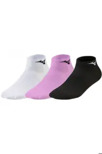 جوراب ورزشی سفید مردانه و زنانه آموزش اواسط 3P یونیزکس سیاه صورتی Mizuno