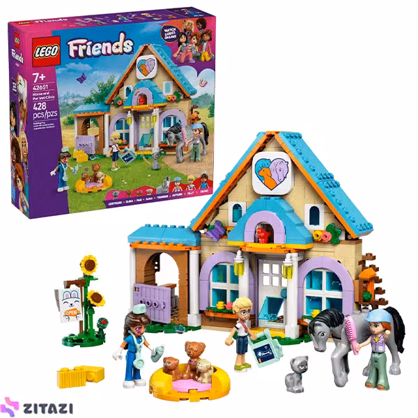 لگو سری فرندز مدل Horse and Pet Vet Clinic کد 42651