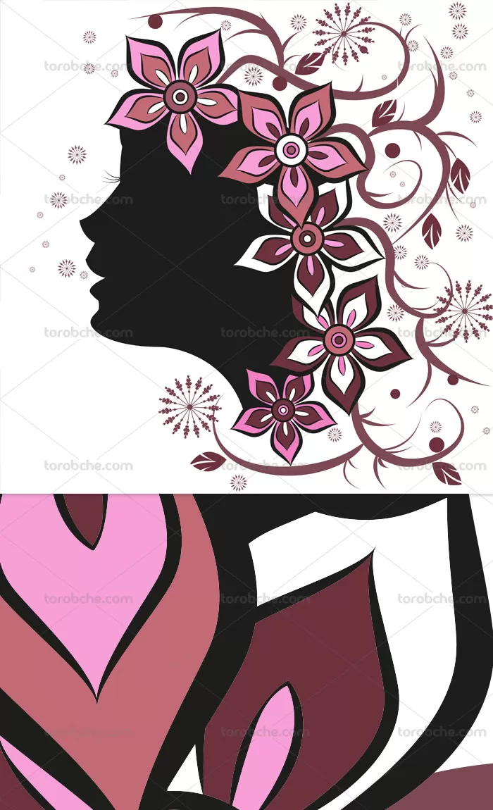 وکتور طرح لوگو آرایشگاه زنانه | گرافیک با طعم تربچه