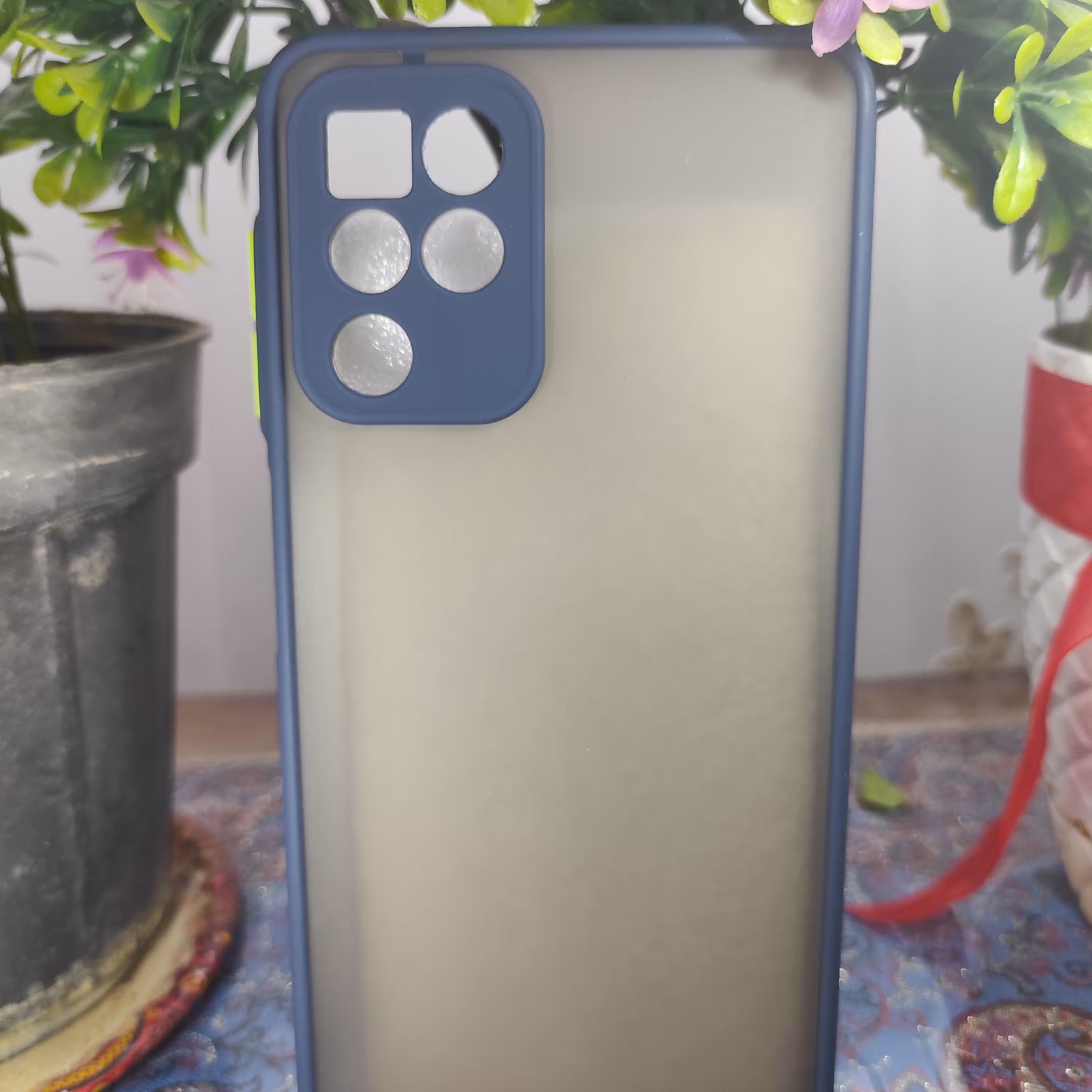 قاب پشت مات محافظ لنز داره مناسب برای سامسونگ A22 4g رنگ سرمه ای و مشکی موجود 