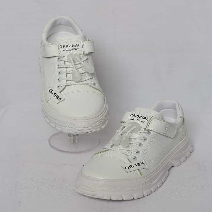 کفش دخترانه جلو گرد سفید طبی مدل 471