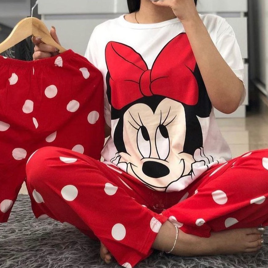 ست سه تیکه فانتزی تیشرت شلوار و شرتک فری سایز خنک و خارجی