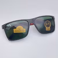 عینک آفتابی مردانه ریبن طرح جدید شیشه سنگ فریم مشکی مات ارسال رایگان