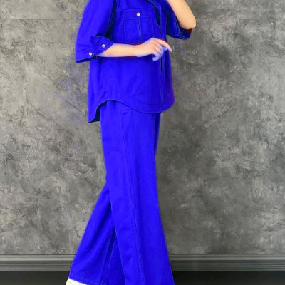 مانتو شلوار زنانه داکرون مدل ست دینا