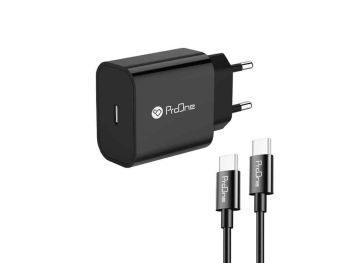 شارژر دیواری فست شارژ 25 وات پرووان مدل PWC501 به همراه کابل USB-C