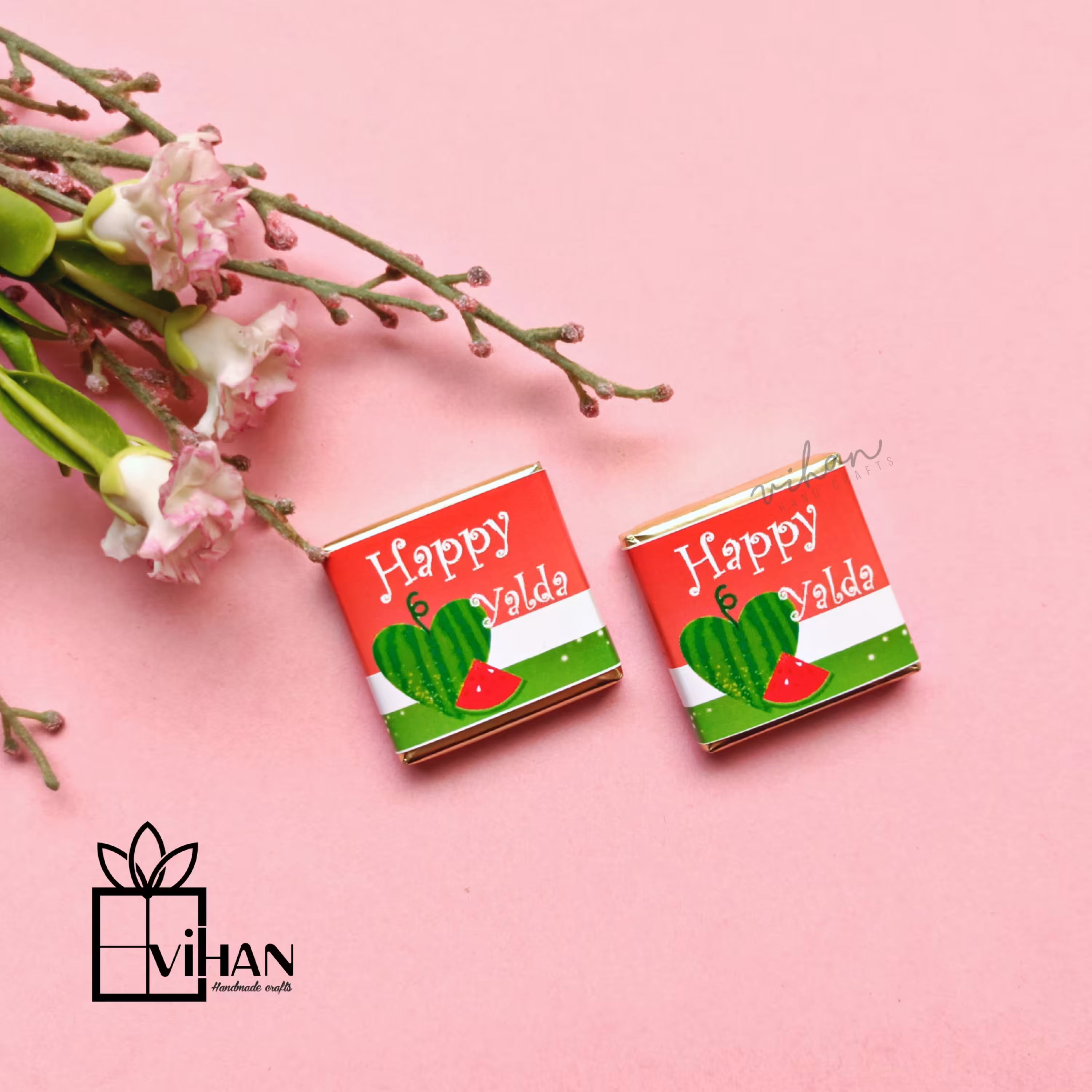 شکلات پذیرایی و کادویی سایز 3 *3طرح یلدا 8