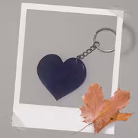 جاسویچی رزینی قلب آبی اکلیلی بنفش