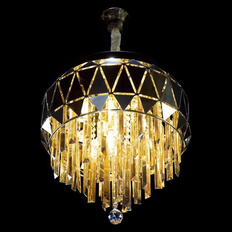 لوستر الماس 35سانت طلایی همراه با کریستال