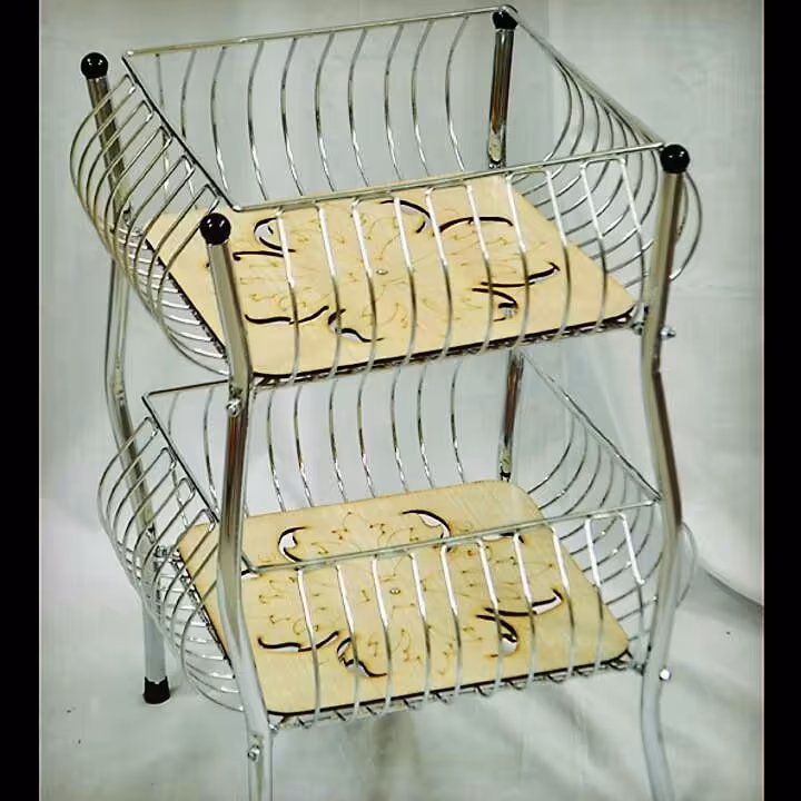 سبد پیاز وسیب زمینی استیل2طبقه(به قیمت قدیم)حراج تاعید