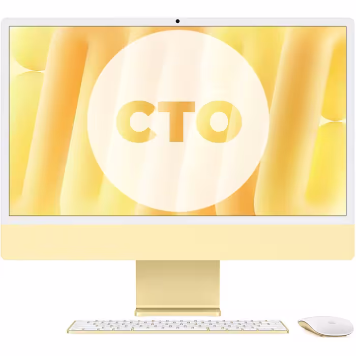 آی مک 24 اینچ M4 کاستوم پردازنده 10core – 10core حافظه رم 32 گیگابایت ظرفیت 512 گیگابایت SSD زرد Z1EL000D4 - Hiapple.ir