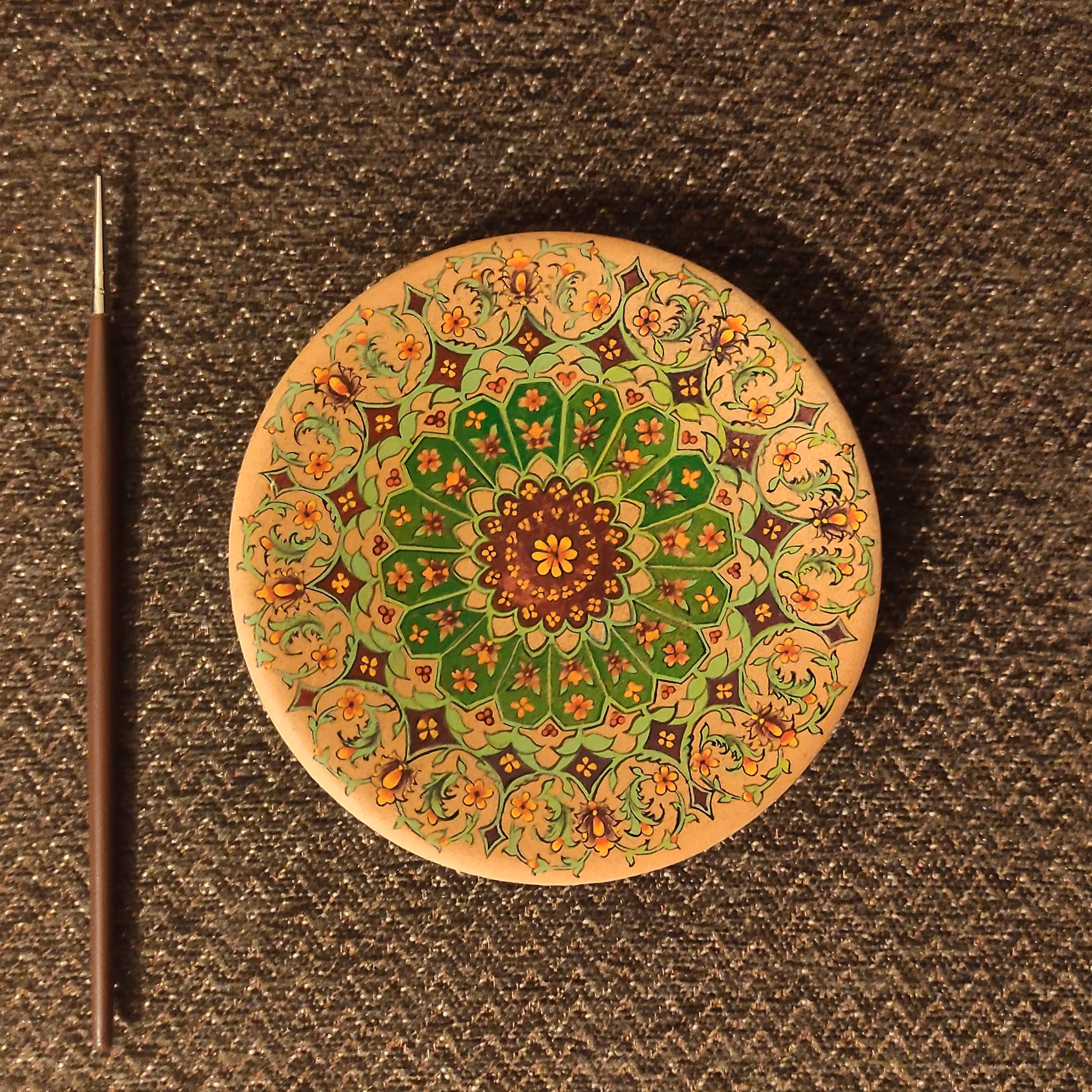 بشقاب سفالی شمسه