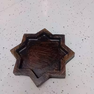 زیر لیوانی خورشید طرح چوب