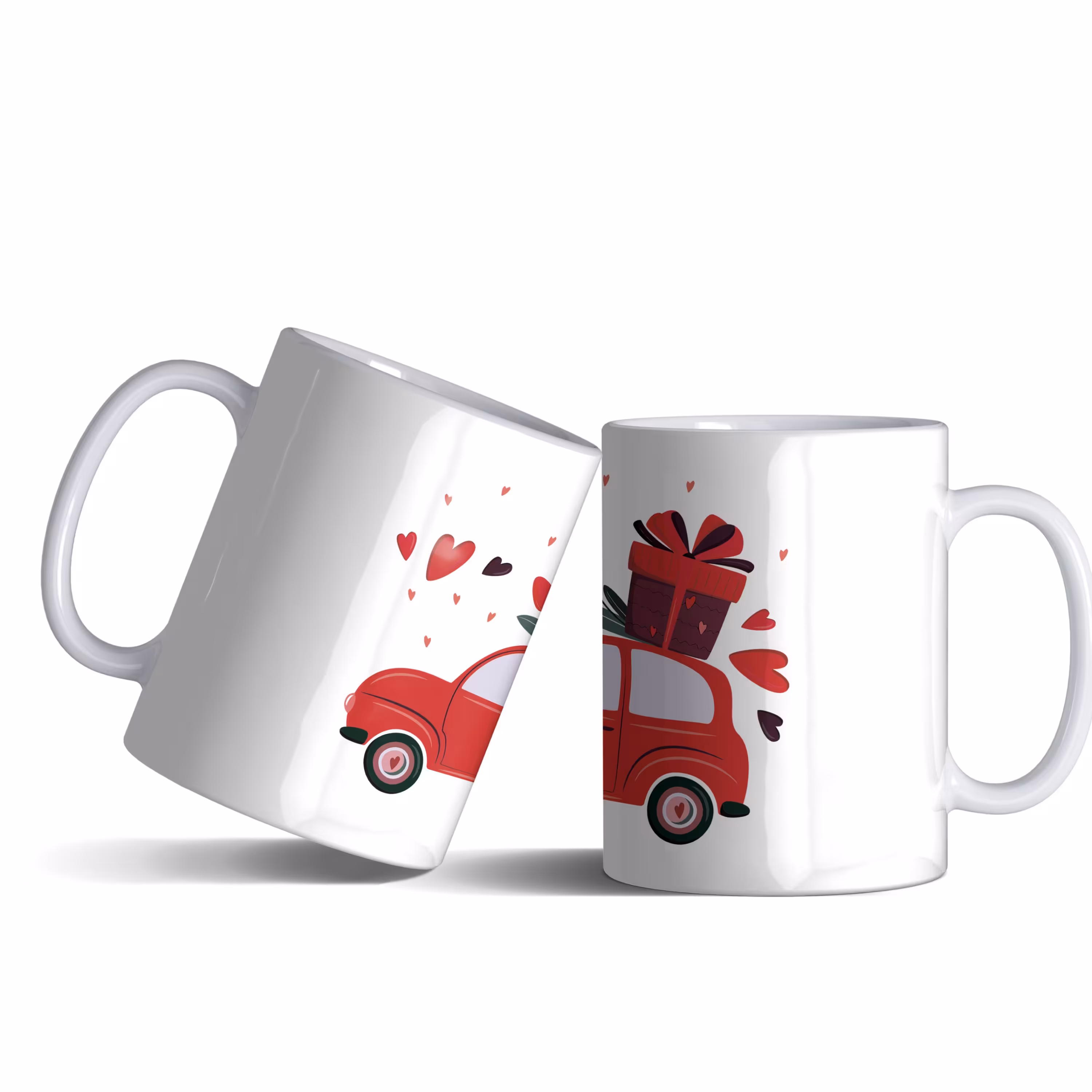 لیوان (ماگ) عاشقانه با طرح ماشین عاشق