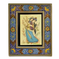 تابلو خاتم مینیاتوری طرح لیلی مجنون