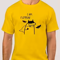 تیشرت بامزه بتن من با طرح استیکر فلورک