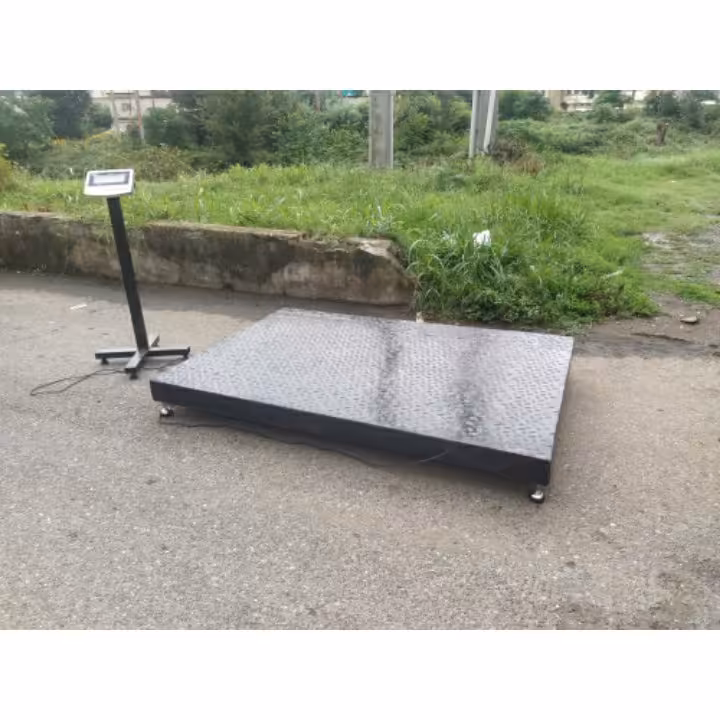 ترازو باسکول کفی 4 تنی 4000 کیلوگرمی کفه 2×1 متر نمایشگر استیل