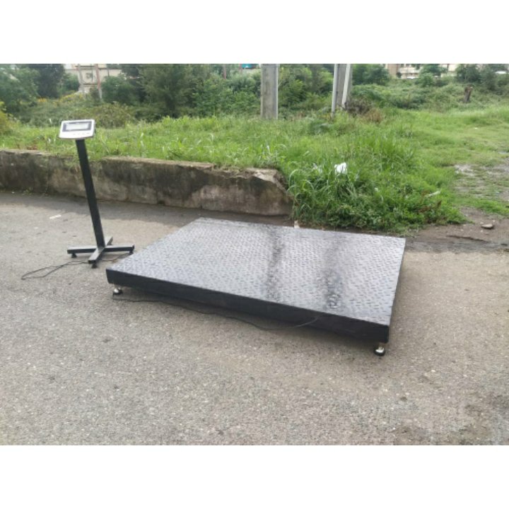 ترازو باسکول کفی 4 تنی 4000 کیلوگرمی کفه 2×1 متر نمایشگر استیل