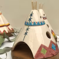 اسانس سوز طرح چادر سرخپوستی سرامیکی (دست ساز ایرانی)