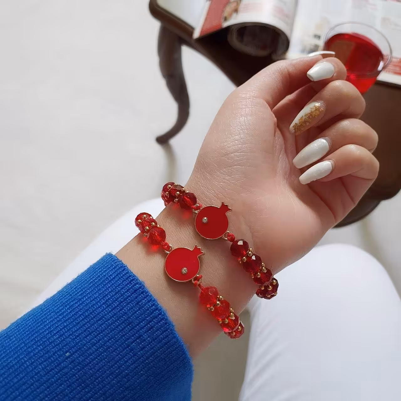 دستبند انار  کریستال