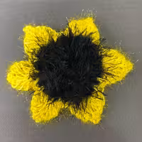 اسکاچ مدل گل آفتاب گردون بافته شده از با کیفیت ترین نخ پوشالی رنگ بندی موجوده