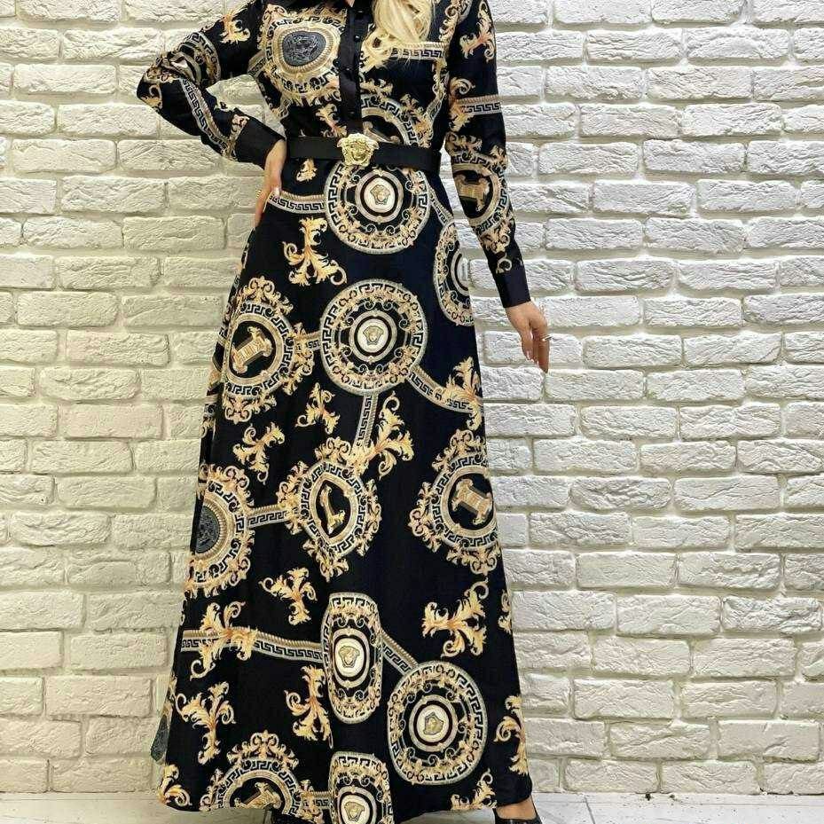 پیراهن ماکسی اسکاچی طرح دار از سایز 38تا 56  