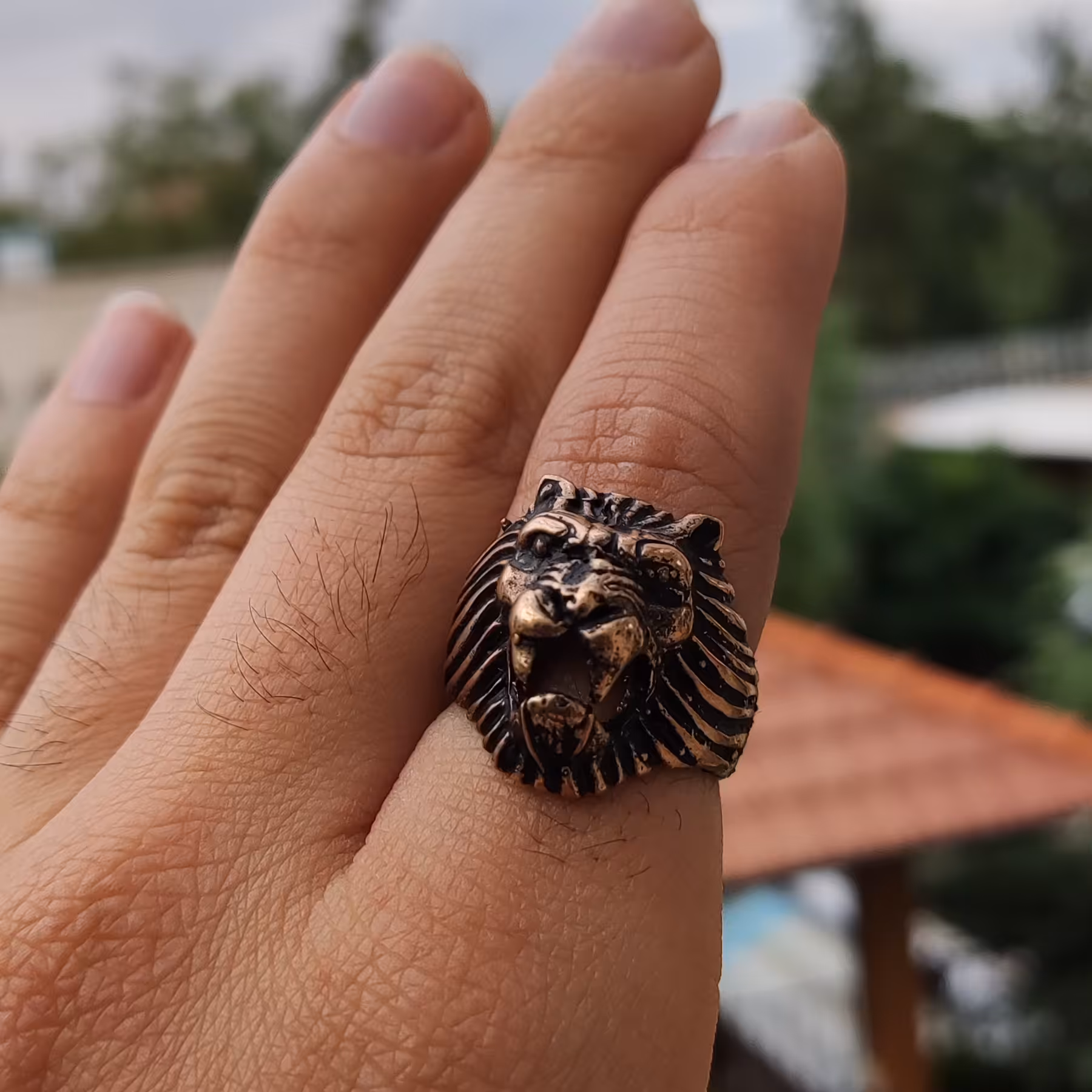 انگشتر شیر طلاروسی سایز9 کد 01