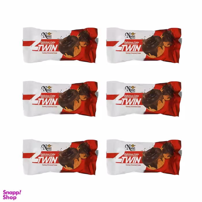 کیک با روکش کاکائویی نظری بسته 6 عددی