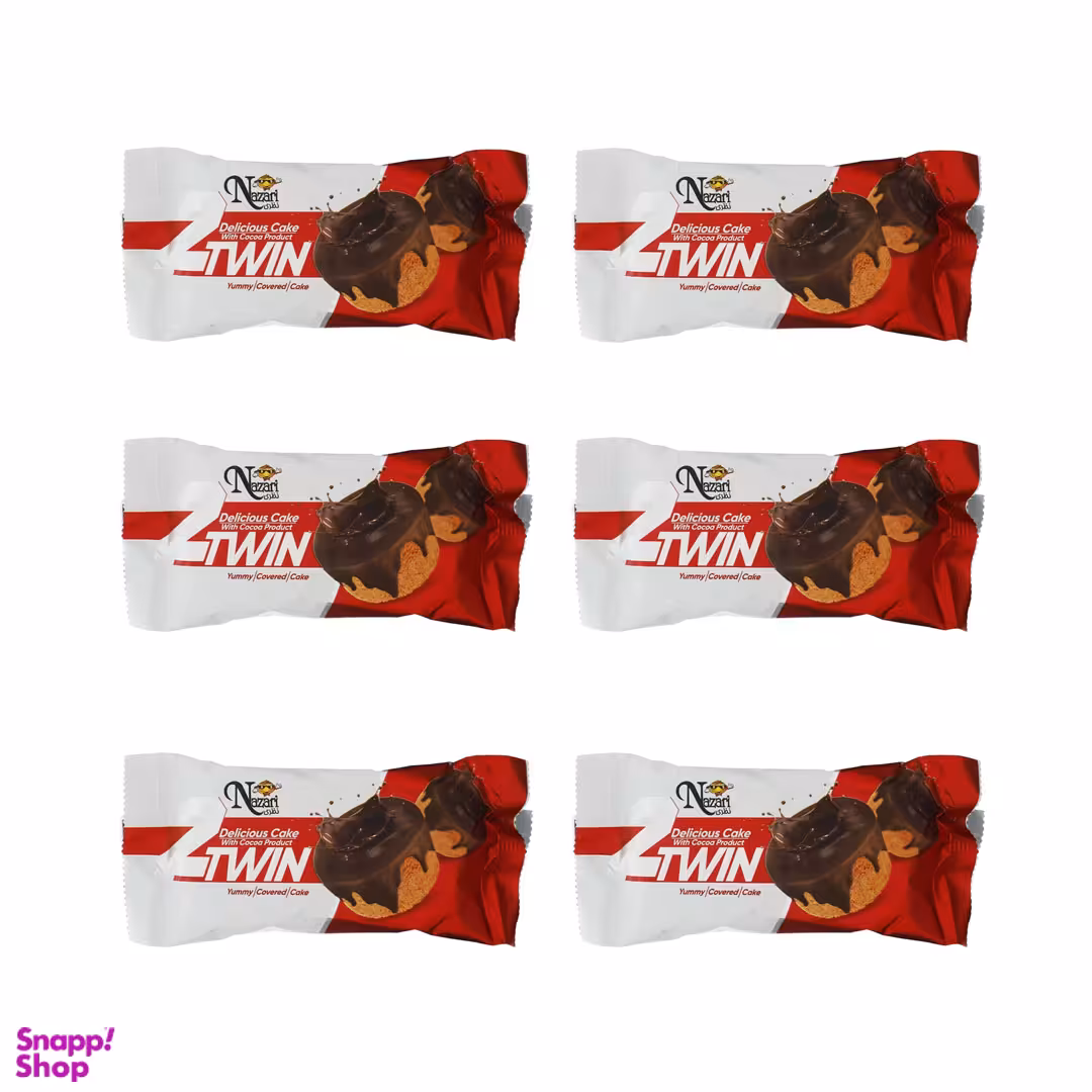 کیک با روکش کاکائویی نظری بسته 6 عددی
