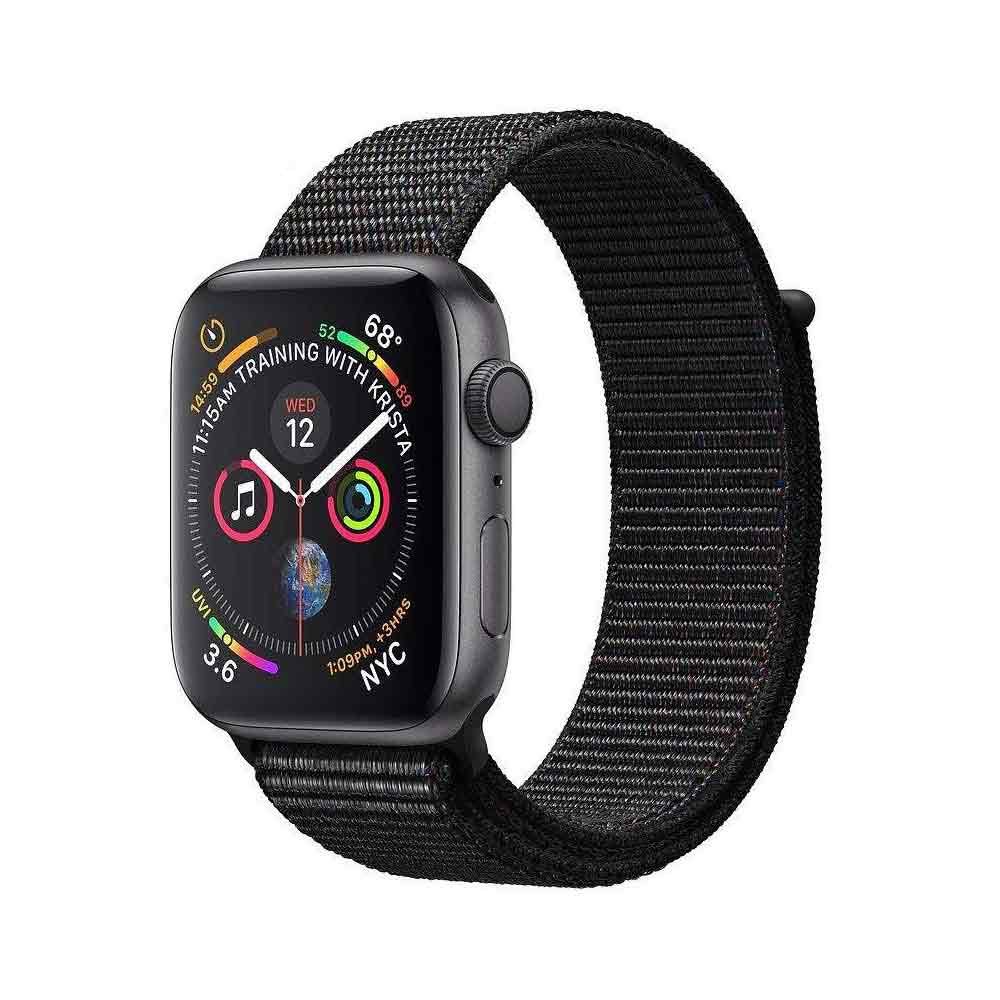 ساعت هوشمند اپل واچ سری 4 لوپ مشکی Apple Watch 44mm Gray Case Black Sport Loop