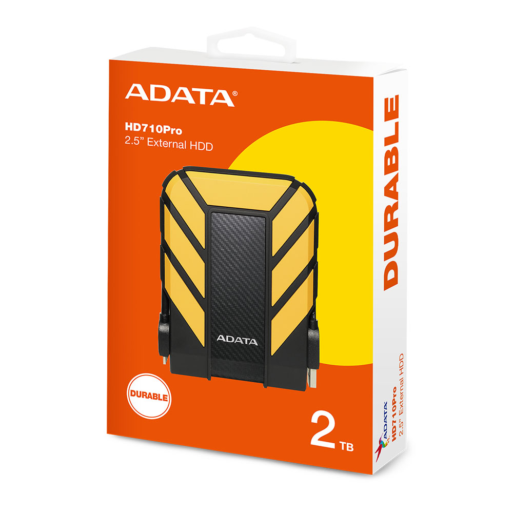 هارد اکسترنال ای دیتا ADATA HD710 Pro Yellow ظرفیت 2 ترابایت